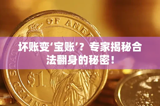 济南坏账变‘宝账’？专家揭秘合法翻身的秘密！
