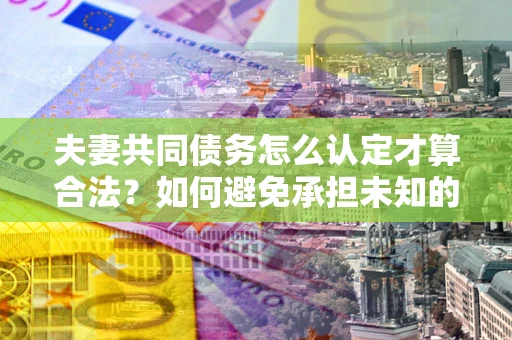 济南夫妻共同债务怎么认定才算合法？如何避免承担未知的债务风险？